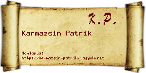 Karmazsin Patrik névjegykártya